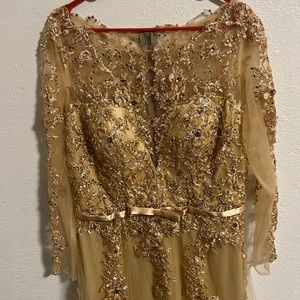 Gold flower dress